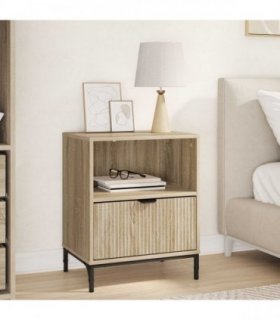 vidaXL Bedside Cabinet Sonoma oak 49 x 36 x 61 cm Engineered wood