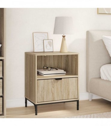 vidaXL Bedside Cabinet Sonoma oak 49 x 36 x 61 cm Engineered wood