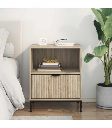 vidaXL Bedside Cabinet Sonoma oak 49 x 36 x 61 cm Engineered wood