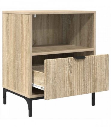 vidaXL Bedside Cabinet Sonoma oak 49 x 36 x 61 cm Engineered wood