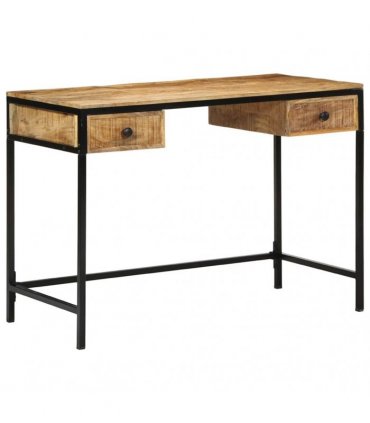 vidaXL Writing Desk Brown 105 x 50 x 75 cm Solid Mango Wood and Metal