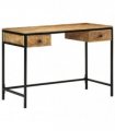 vidaXL Writing Desk Brown 105 x 50 x 75 cm Solid Mango Wood and Metal
