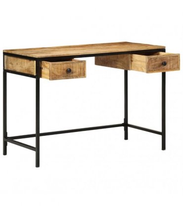 vidaXL Writing Desk Brown 105 x 50 x 75 cm Solid Mango Wood and Metal