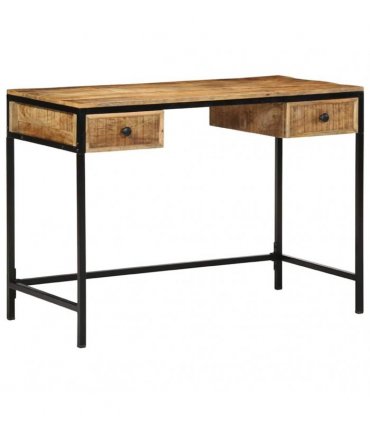 vidaXL Writing Desk Brown 105 x 50 x 75 cm Solid Mango Wood and Metal