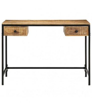 vidaXL Writing Desk Brown 105 x 50 x 75 cm Solid Mango Wood and Metal