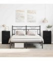 vidaXL Bedside Cabinet 2 pcs Black Oak 40 x 65 x 65 cm Engineered Wood