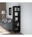 vidaXL Book Cabinet/Room Divider Black 40x35x167 cm Solid Wood Pine
