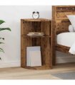vidaXL End Table Old Wood 29.6 x 29.6 x 60 cm Engineered Wood