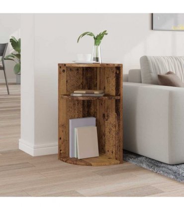 vidaXL End Table Old Wood 29.6 x 29.6 x 60 cm Engineered Wood