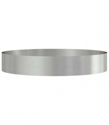 vidaXL Planter Ring 5 pcs Silver 120 x 120 x 20 cm Stainless Steel