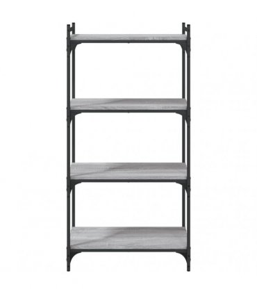 vidaXL Bookcase 4-Tier Grey Sonoma 60x30x120 cm Engineered Wood