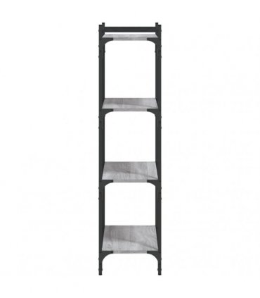 vidaXL Bookcase 4-Tier Grey Sonoma 60x30x120 cm Engineered Wood
