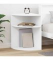 vidaXL End Table White 39.7 x 39.7 x 60 cm Engineered Wood