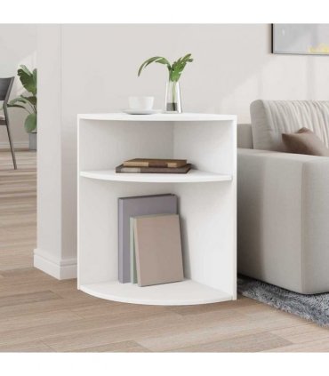vidaXL End Table White 39.7 x 39.7 x 60 cm Engineered Wood