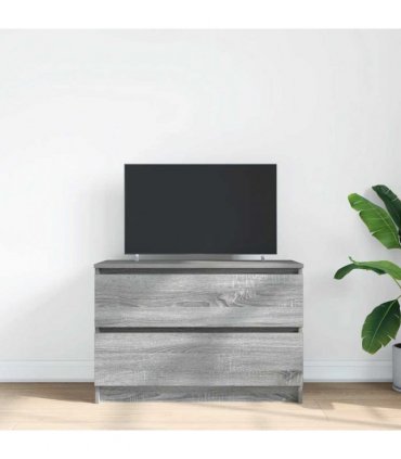 vidaXL TV Cabinet Grey Sonoma 80x35x54 cm Engineered Wood
