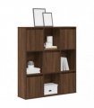 vidaXL Bookcase Brown Oak 89x24x101.5 cm Engineered Wood