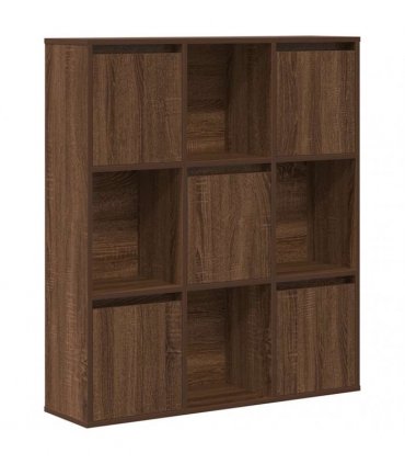 vidaXL Bookcase Brown Oak 89x24x101.5 cm Engineered Wood