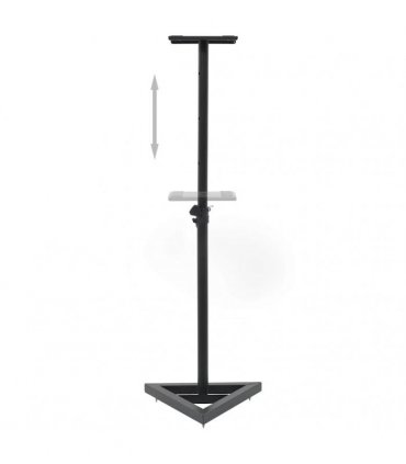 vidaXL Studio Monitor Speaker Stands 2 pcs Black Steel