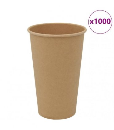vidaXL Paper Coffee Cups 1000 pcs 16oz 400ml Brown