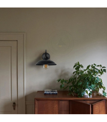 Wall Light Fixture, Vintage Black Wall Sconce E27 Base Socket Screw