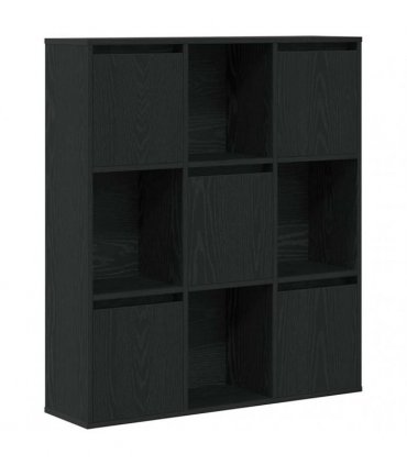 vidaXL Bookcase Black Oak 89x24x101.5 cm Engineered Wood