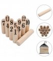 vidaXL Number Kubb Game Set Wood