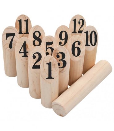 vidaXL Number Kubb Game Set Wood