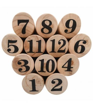 vidaXL Number Kubb Game Set Wood