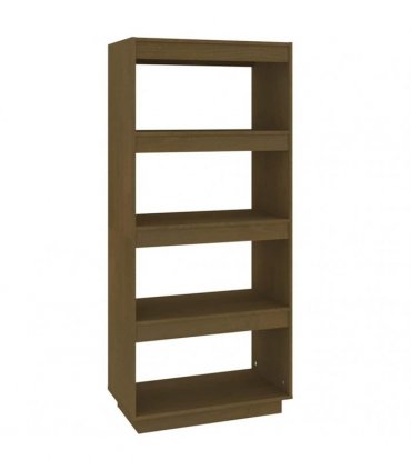 vidaXL Book Cabinet/Room Divider Honey Brown 60x35x135 cm Solid Pinewood