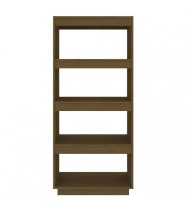 vidaXL Book Cabinet/Room Divider Honey Brown 60x35x135 cm Solid Pinewood
