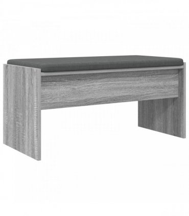 vidaXL Hall Bench with Cushion Grey Sonoma 83 x 38 x 40 cm