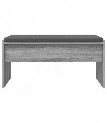 vidaXL Hall Bench with Cushion Grey Sonoma 83 x 38 x 40 cm