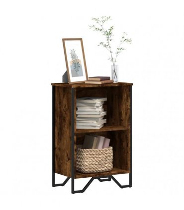 vidaXL Bookcase Smoked Oak 50x31x74.5 cm Engineered Wood