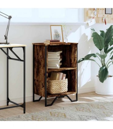 vidaXL Bookcase Smoked Oak 50x31x74.5 cm Engineered Wood