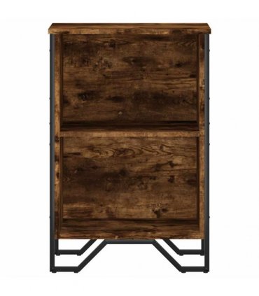 vidaXL Bookcase Smoked Oak 50x31x74.5 cm Engineered Wood