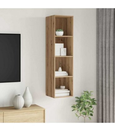 vidaXL TV Cabinet Set Artisan Oak 37 x 37 x 142.5 cm Engineered Wood