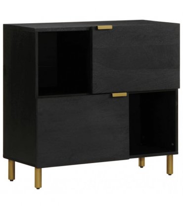 vidaXL Sideboard Black 80x33x75 cm Engineered Wood
