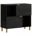 vidaXL Sideboard Black 80x33x75 cm Engineered Wood