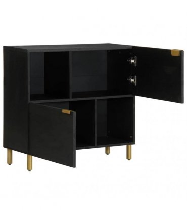 vidaXL Sideboard Black 80x33x75 cm Engineered Wood