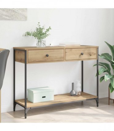 vidaXL Console Table Artisan Oak 100 x 34.5 x 75 cm Engineered Wood