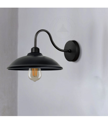 Wall Light Fixture, Vintage Black Wall Sconce E27 Base Socket Screw