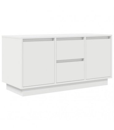 vidaXL TV Cabinet with LED Lights White 100x41x50 cm