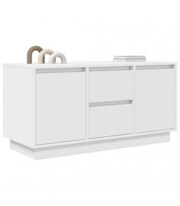 vidaXL TV Cabinet with LED Lights White 100x41x50 cm