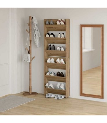 vidaXL Shoe Cabinet 2 pcs Artisan Oak 60 x 18 x 90 cm Engineered Wood
