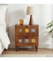 vidaXL Bedside Cabinet Brown 40 x 33 x 46 cm Solid Mango Wood