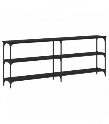 vidaXL Console Table Black oak 200 x 29 x 75 cm