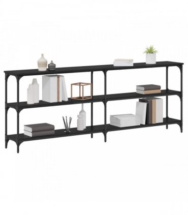 vidaXL Console Table Black oak 200 x 29 x 75 cm