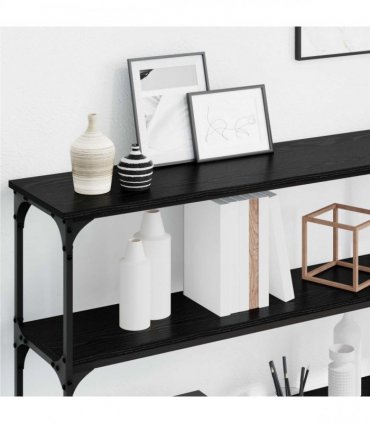vidaXL Console Table Black oak 200 x 29 x 75 cm