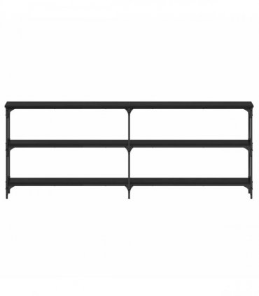 vidaXL Console Table Black oak 200 x 29 x 75 cm