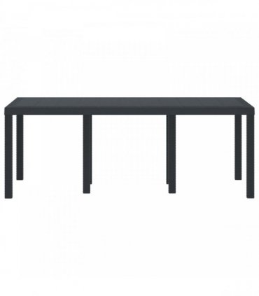 vidaXL Garden Table Anthracite 200 x 100 x 73 cm Poly Rattan